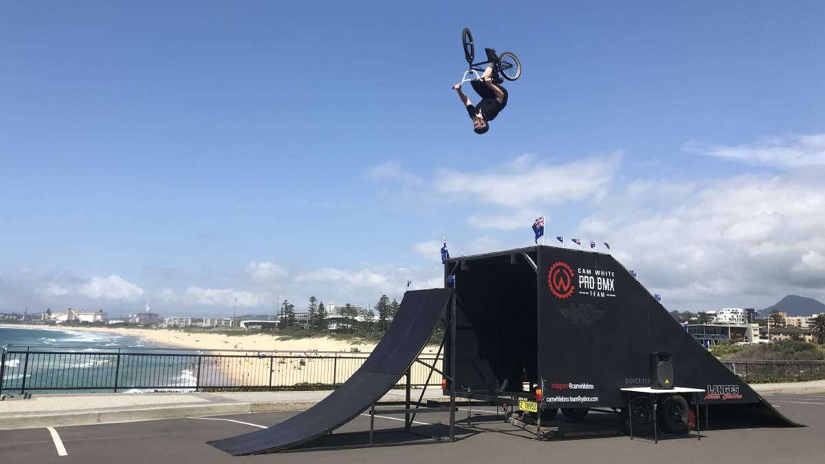 AIR-BORN: Pro BMX Rider Cam White is geared up to impress the crowd with flips and tricks at this year's Tumbafest. Picture: Supplied