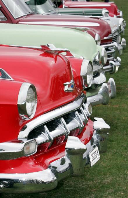 Vintage cars on show. 