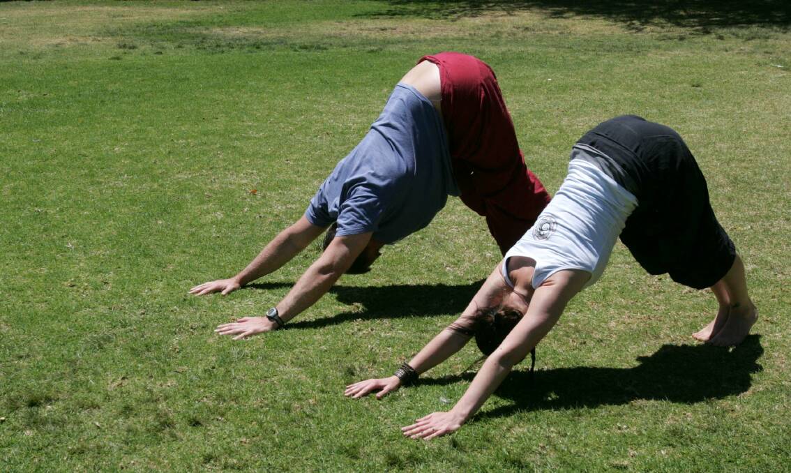 STRETCH: The yoga sessions is aimed at improving a number of things like muscle strength and circulation.
