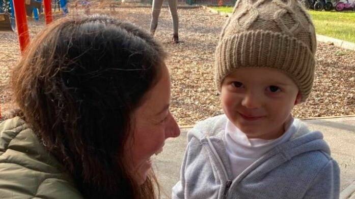 BRAVE BOY: Eddy Towson, 2, was diagnosed with leukaemia in August, and mum Candice has her high school friends in full support of the family. Picture: Contributed