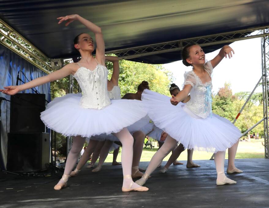 Dancers of Allegro Ballet School put their skills on show. Picture: Les Smith