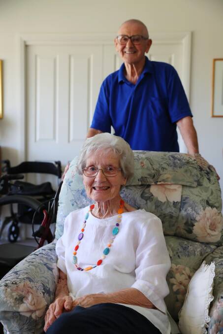 SIX DECADES ON: The couple are still smiling through marriage, sharing the joy with 4 children, 7 grandchildren, and 12 great-grandchildren. Picture: Emma Hillier