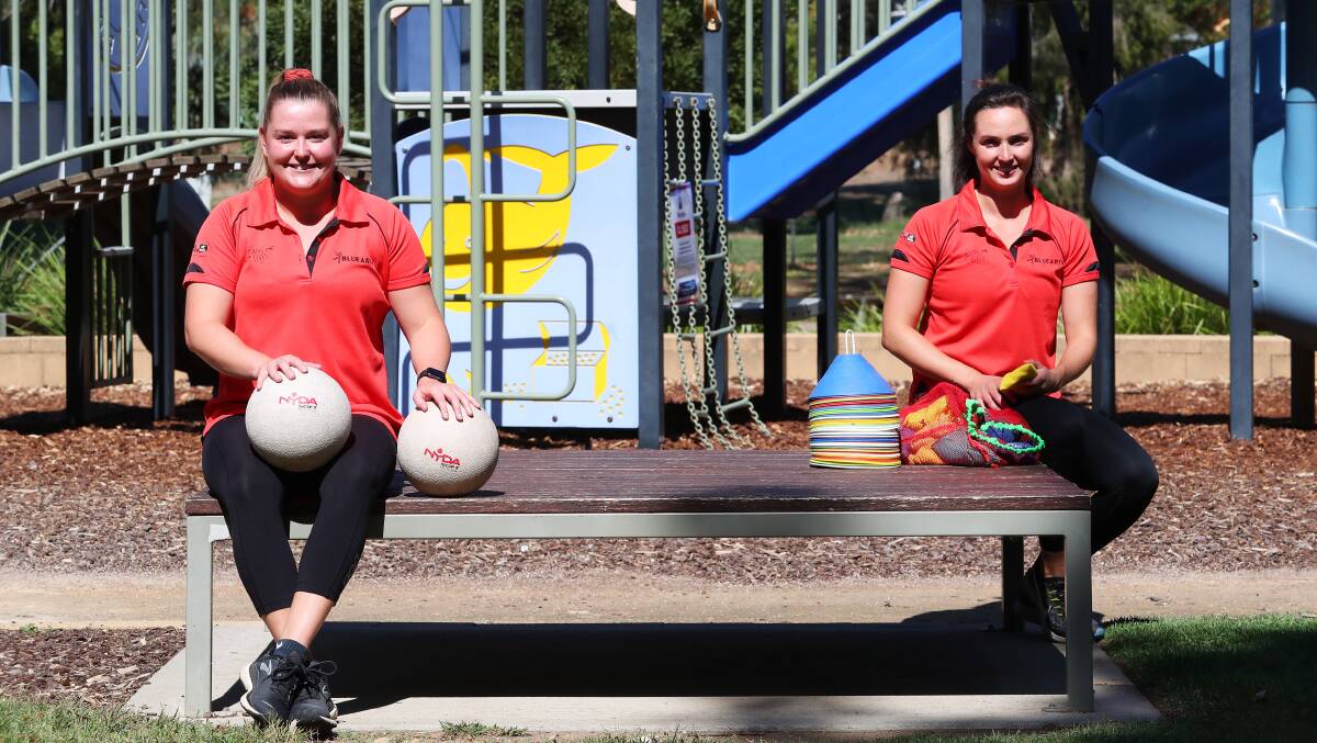 Kelsey Leaver and Sarah Argus of Wagga's Bluearth Foundation branch. Picture: Emma Hillier