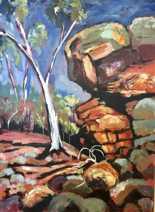 ARTISTIC: One of Ann Rayment's many works that will be on display at Wagga Art Gallery, showcasing the Australian landscape with bright colours and bold strokes. Picture: Supplied by Ann Rayment