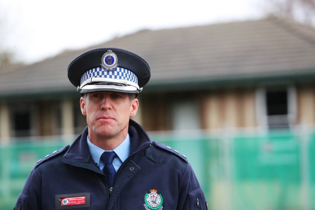 ON SCENE: Inspector Adrian Telfer appeals for information on a kidnapping and house fire at a home on Lae Avenue in Ashmont, in 2018. Picture: Emma Hillier