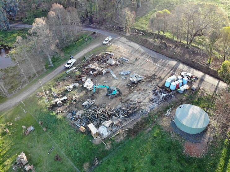IN MOTION: Drone footage shows work is underway to clear land on Stewarts Rd, Batlow. Picture: Contributed