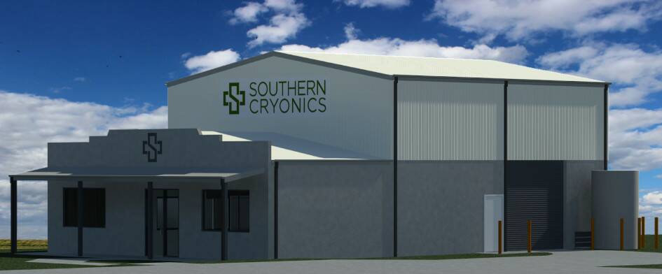 Artist impression of both stage one and stage two of the Southern Cryonics building. Picture: Contributed
