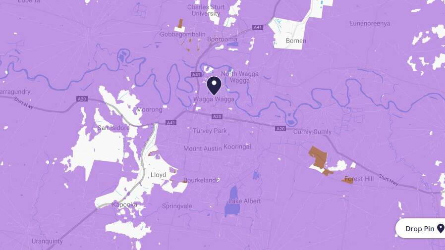 The purple means a connection to the NBN is available. The white is not connected.