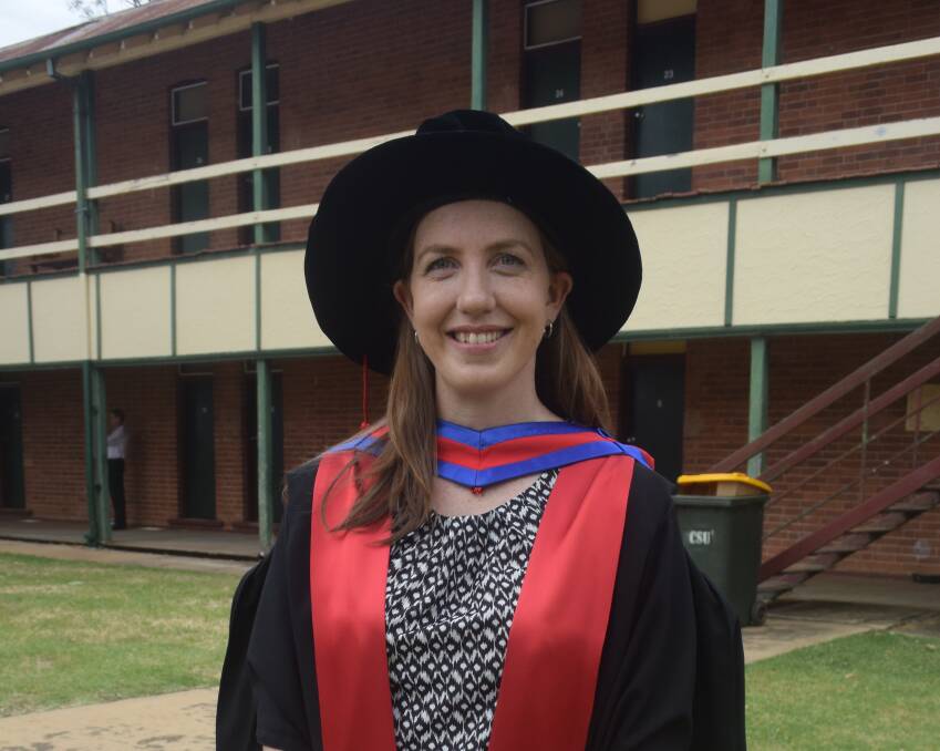 HONOURED: Elizabeth Dunlop is the first person in her family to attend university. but despite her initial self-doubt, she was awarded her PhD.