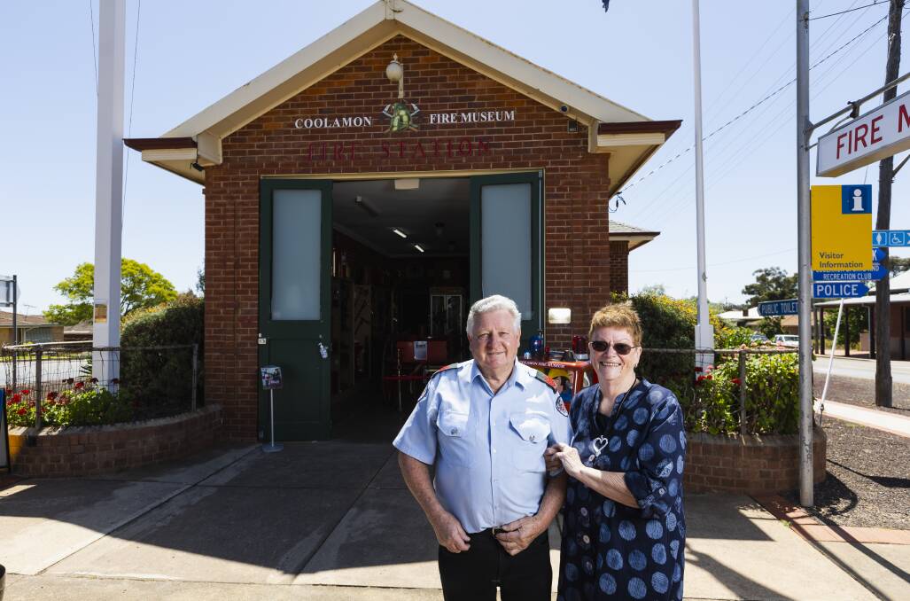 Coolamon Fire Museum manager Chris Berry and his wife, Joanne, are doing everything they can to keep the attraction's doors open. Picture by Ash Smith