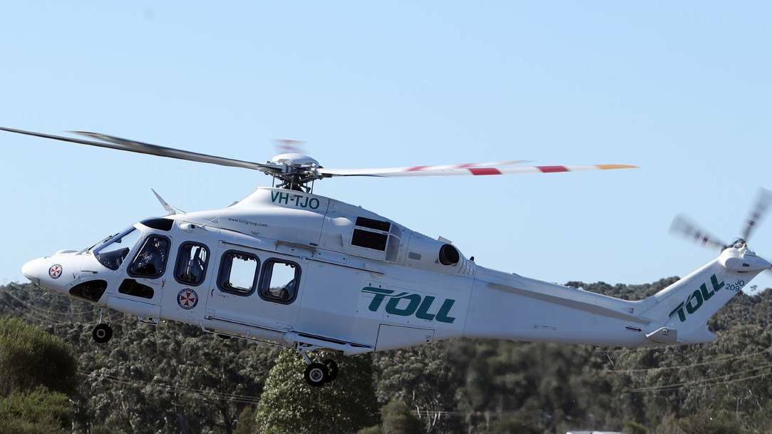 The Toll ambulance rescue helicopter. Picture: File image