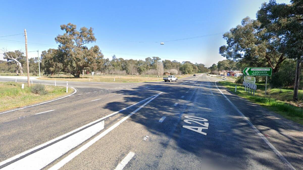 The Sturt Highway and Tumbarumba Road intersection. Picture: Google Maps