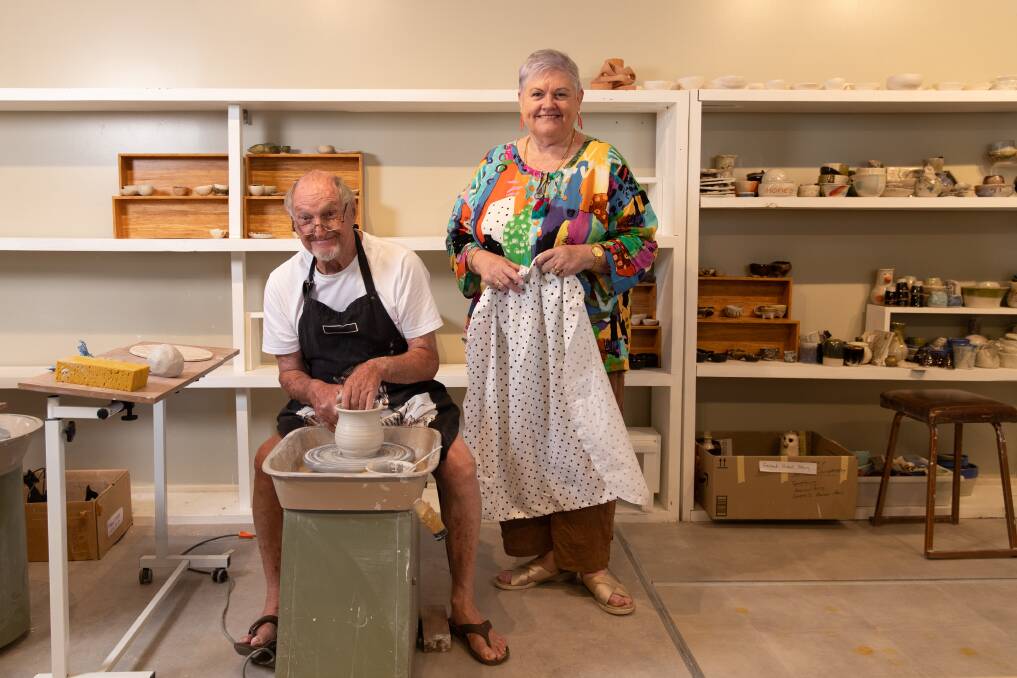 Wagga Potters Club's Brian Barkworth and Wagga Patchwork and Quilters president Chris Francis represent just two of the clubs that will be showcased on Saturday at the Association of Riverina Cultural Clubs open day. Picture by Madeline Begley