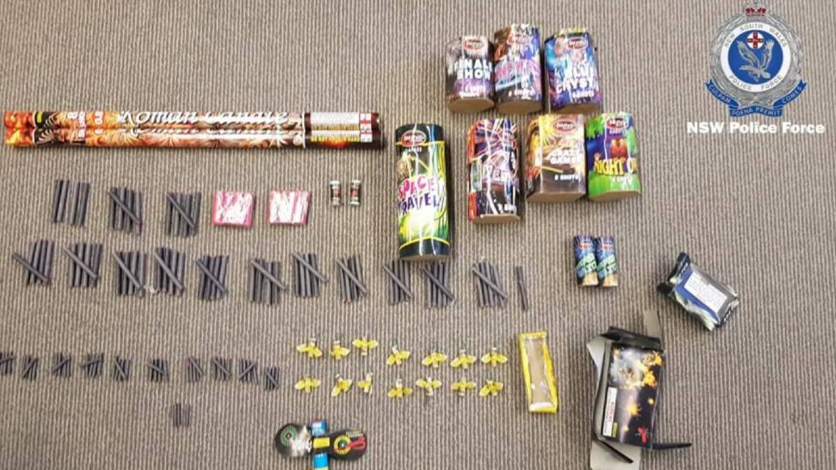 Police have seized various items from a Kooringal property, and charged a 48-year-old man with 77 offences. Picture: NSW Police