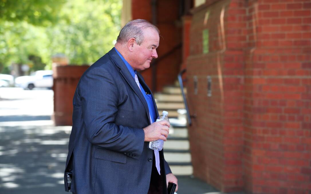 HEARING: Former Wagga City Council GM Alan Eldridge outside court on Tuesday during a morning adjournment of his unfair dismissal lawsuit. Picture: Emma Hillier