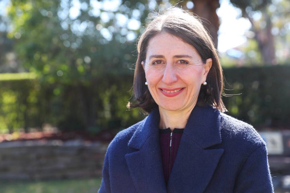 Then NSW Premier Gladys Berejiklian during a visit to Wagga ahead of the city's September 2018 byelection.