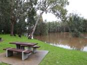 Minor flooding at Wagga Beach in July 2021.