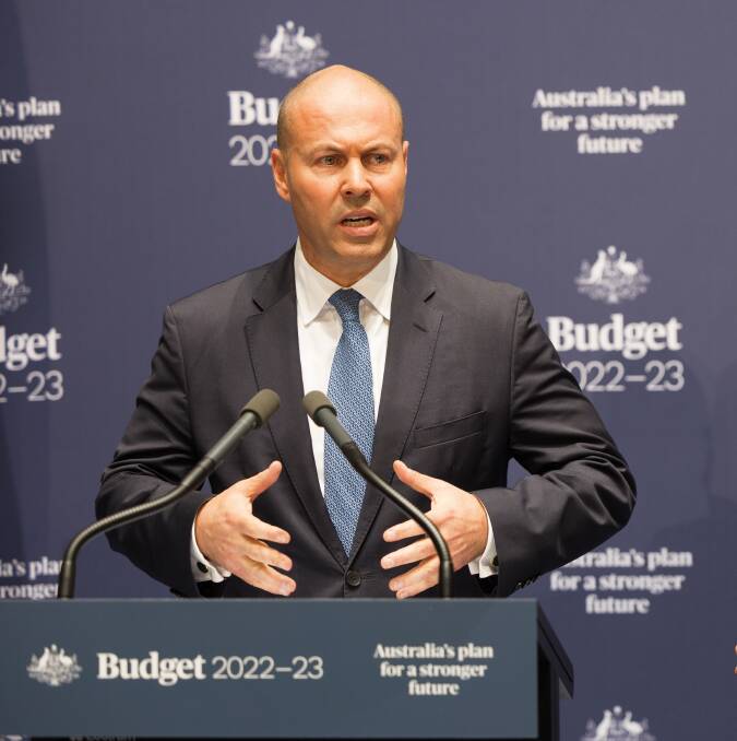 PITCH: Treasurer Josh Frydenberg delivers Tuesday's budget. Picture: Sitthixay Ditthavong