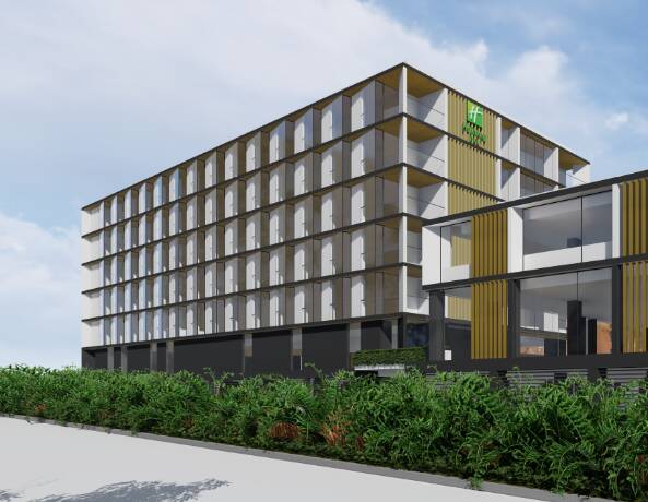 PLANS: Artist's impression of the Holiday Inn in 2020.