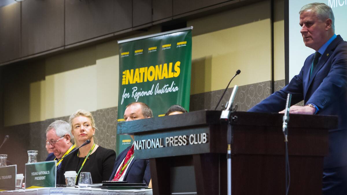CHANGE: Senator Bridget McKenzie and Riverina MP Michael McCormack at a National Party conference in Canberra last year. Picture: Elesa Kurtz