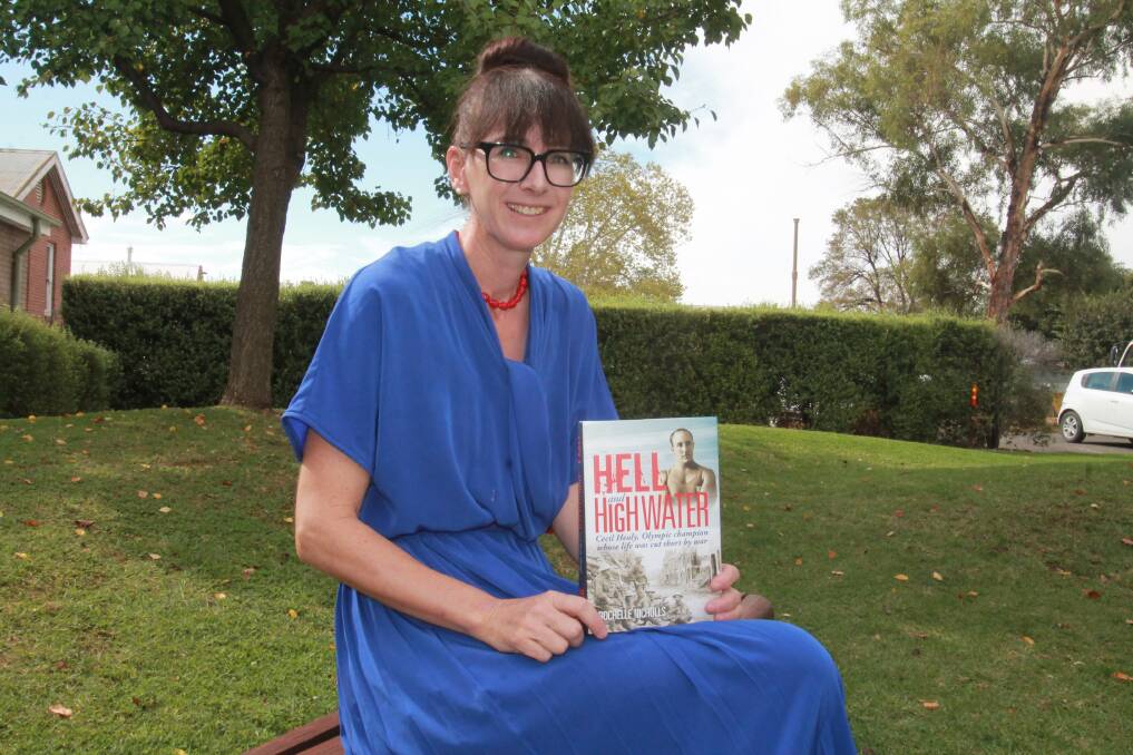 Cootamudnra's Rochelle Nicholls has written Hell and High Water about Cecil Healy, the only Australian Olympic gold medallist killed in war. Photo: Declan Rurenga