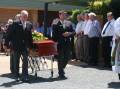 Wagga's Rotarians form a guard of honour for Bob Bowcher as he is farewelled by friends and family at St Paul's Anglican Church. Picture: Declan Rurenga