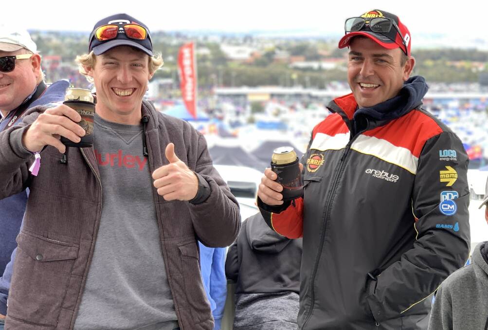 Daniel Wicks and Matt Drane at the Bathurst 1000 race in 2019. Photo: Nadine Morton