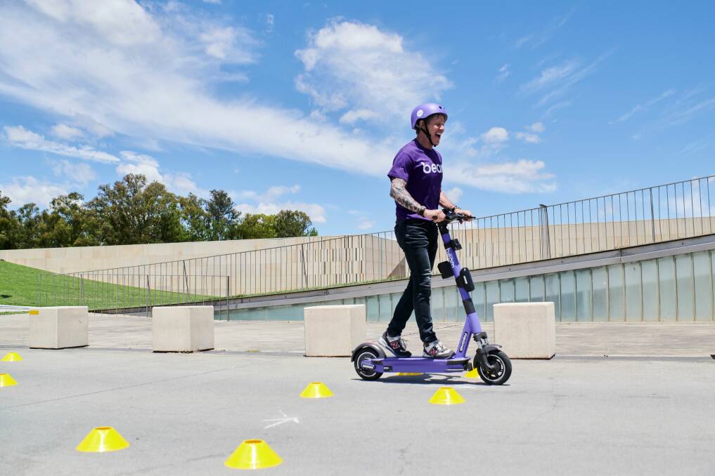 Beam plans to offer online and in person instruction on riding e-scooters. Picture supplied