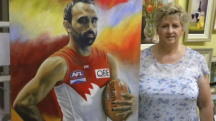 Model professional: Adam Goodes posed for an entry in this year’s Archibald Prize. Photo: Supplied