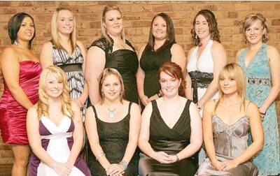 WHO WILL IT BE? Miss Wagga Quest 2009 entrants are (back, from left) Nardia Pinto, Melissa Pinney, Amanda Gleeson, Amanda Carney, Reann Miskell, Brodie Menz and (front, from left) Sarah Ray, Nikola Clark, Sally Taber and Marissa Freeman.