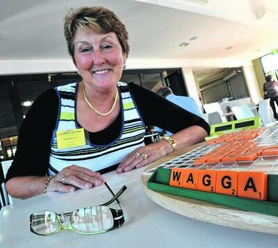 WORD SCORE: Wagga hosted an Interstate Scrabble Challenge at the weekend attended by over 60 players from across the ACT, NSW and Victoria, including Melbourne's Carol Mascitti. Picture: Les Smith