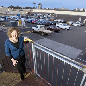 A NEW ERA OF SHOPPING: Wagga Marketplace centre manager Maria Sherman looks over the car park which could soon be removed as part of a multimillion-dollar renovation to increase the shopping centre’s floor space. Picture: Les Smith   