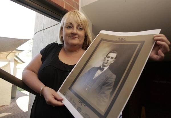 Kylie Dunstan with a picture of her great uncle Ben.