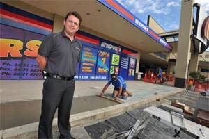 NEW LOOK: Sturt Mall manager Kane Harding outside the shopping centre where new tiles are being laid. Picture Michael Frogley