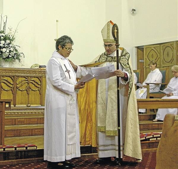 BREAKING NEW GROUND: Karen Kime, the former acting-rector of St John’s Anglican Church in Wagga, became the first indigenous woman to be ordained as an Archdeacon of the Anglican Church in Goulburn on Saturday.