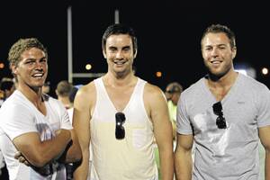 TRIPLE TREAT: Temora stars (from left) Josh Murray, Chris Dowell and Matt Hornby were on the sidelines at the West Wyalong Knockout on Friday, but will give the Dragons a huge head start in the Group Nine premiership. Picture: Stephanie Muir