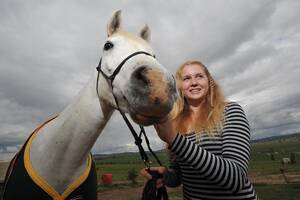 PERFECT PAIR: Wagga teenafer Courtney Lewis and her horse Kyang Mister Personality were back at home yesterday after returning from South Australia where they ran third in the Tom Quilty Gold Cup endurance championships. Picture: Oscar Colman