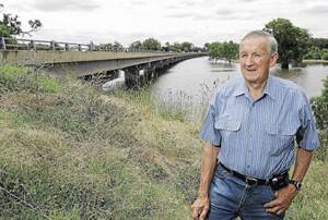 SAVING WAGGA: Joe Schipp and the flood-free Gobba Bridge.