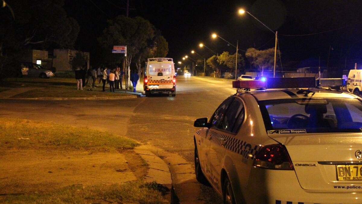 A 12-year-old child is in a serious condition after being hit by a truck inside the Urana Street entry to the showground late last night. Picture: Andrew Pearson