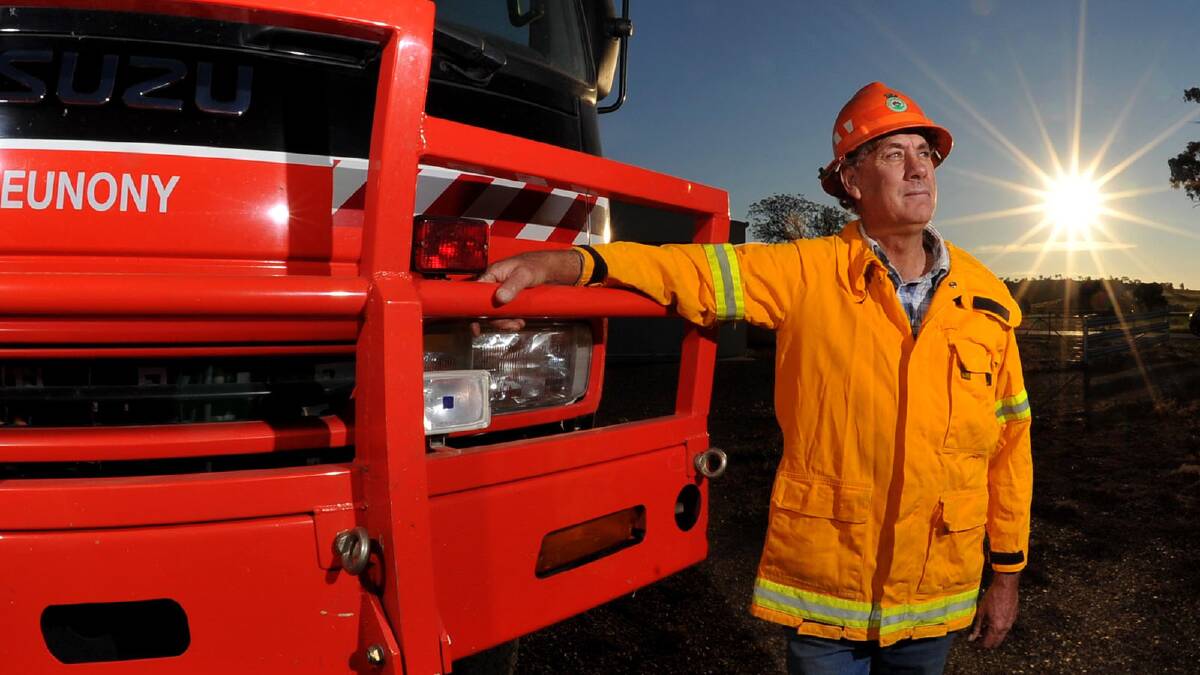 WATCHFUL EYE: Eunony RFS brigade captain Graham White has experienced numerous fire seasons and believes this one has the possibility, at this stage, to be a bad one. “There’s certainly a lot of fuel out there,” Mr White said. “It’s just a matter of everyone preparing themselves, now’s the time.”	Picture: Michael Frogley 