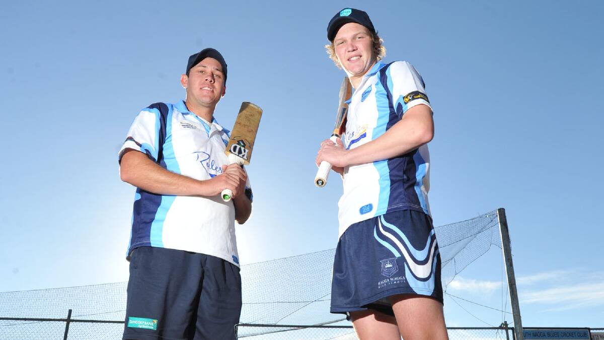South Wagga new recruit cricketers Grant Forrest and Mitch Castles. Picture: Les Smith