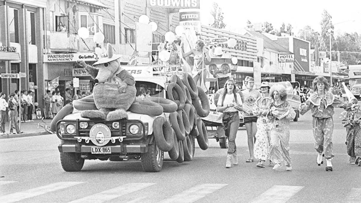 A true Aussie Gumi participates in the 1983 parade. Picture: Regional Archives/Wagga and District Historical Society