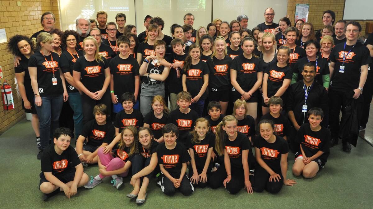 The cast and crew of stage production Oliver. Picture: Addison Hamilton
