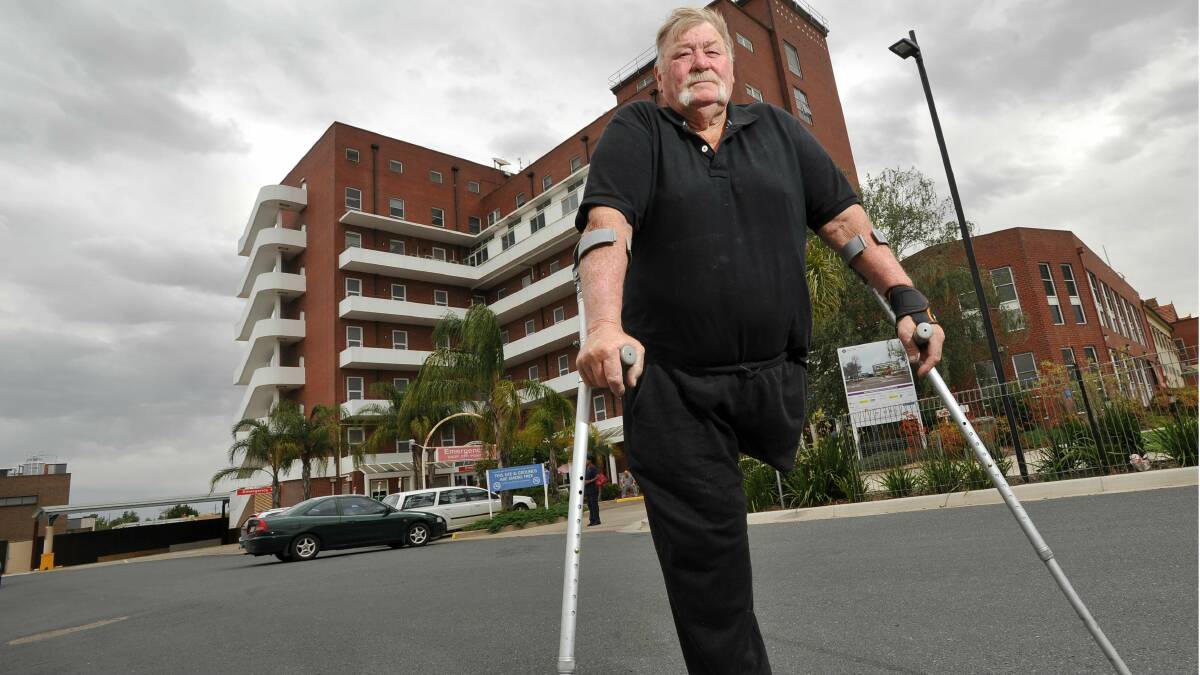 PARKING PAIN: Forest Hill resident Bevan Sommerville was slapped with a $101 fine for stopping in a no parking zone out of desperation in the grounds of Wagga Base Hospital last week. Mr Sommerville has labelled the parking situation at the hospital as "bloody ridiculous". Picture: Michael Frogley