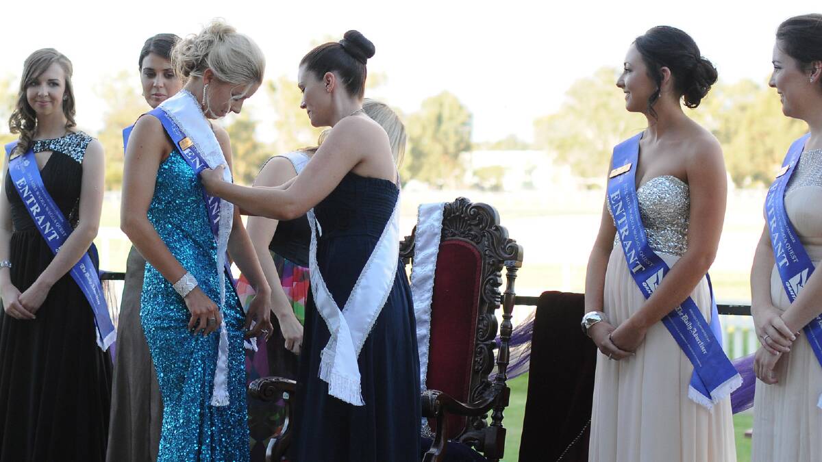 Community princess Cayde Cheney receiving her winners sash. Picture: Jacinta Coyne