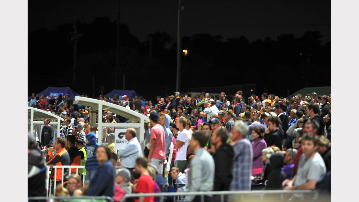 GWS v Brisbane at Robertson Oval - The crowd watching the return to AFL football to Wagga. Picture: Addison Hamilton