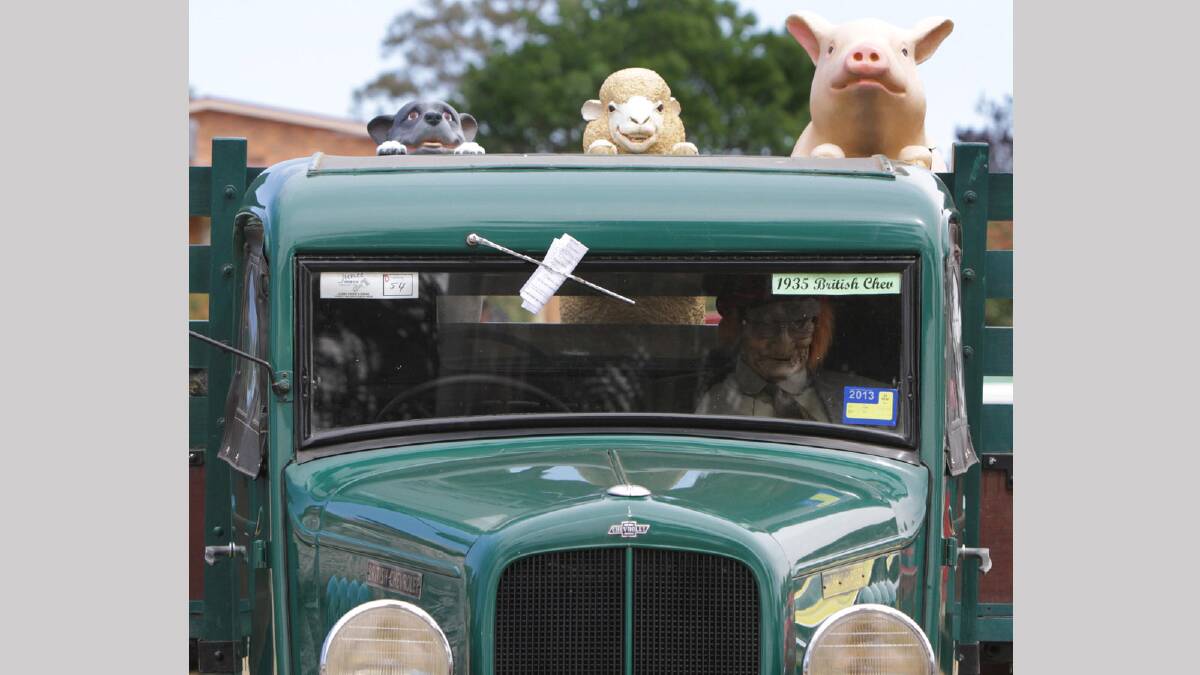 A 1930s era Chevrolet truck will some interesting passengers at the Junee Show and Shine. Picture: Les Smith