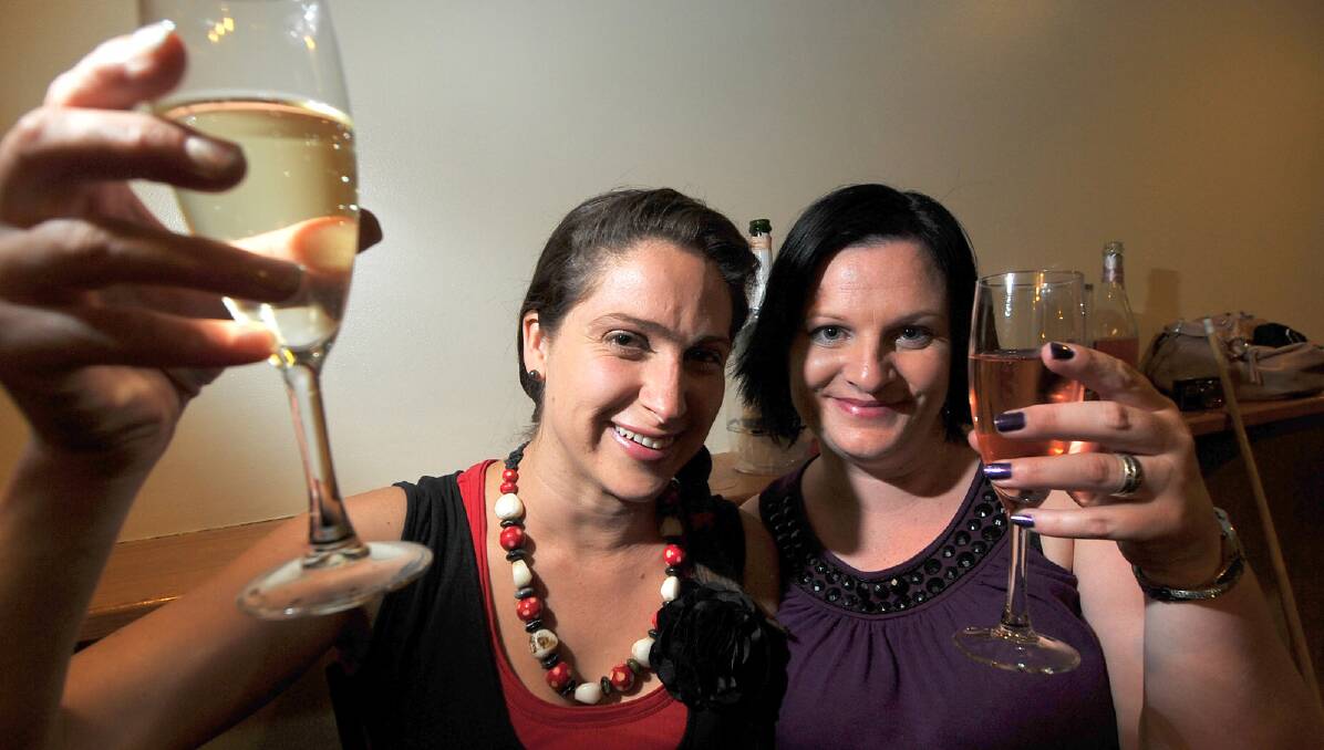 Amanda Parks and Patrina Roberts at the Home Tavern Hotel on New Year's Eve