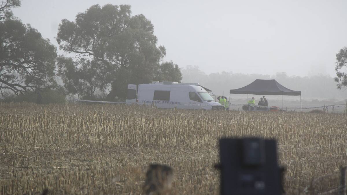 Day two of the search for Donald Mackay begins under a thick fog in Hay. Picture: Daisy Huntly