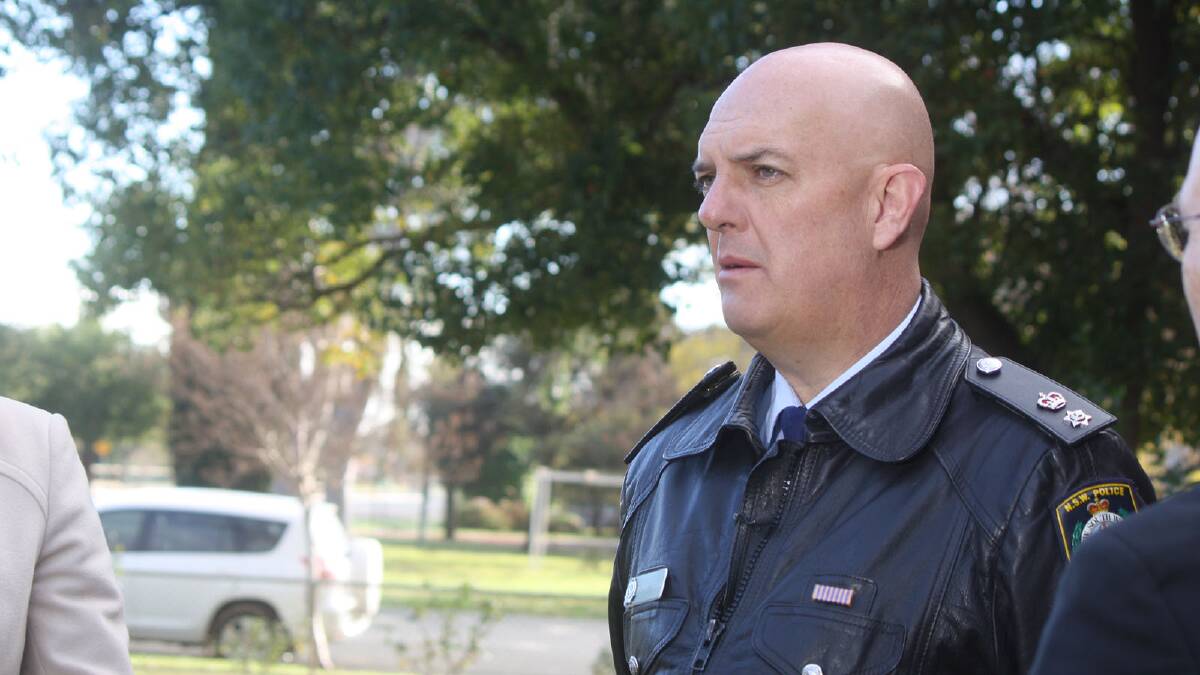 Superintendent Michael Rowan, Griffith Local Area Commander outside the Hay Courthouse. Picture: Daisy Huntly